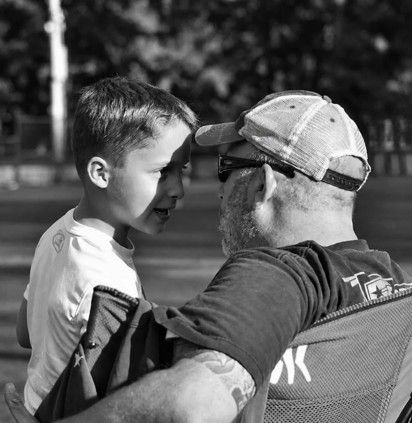 Father and son together